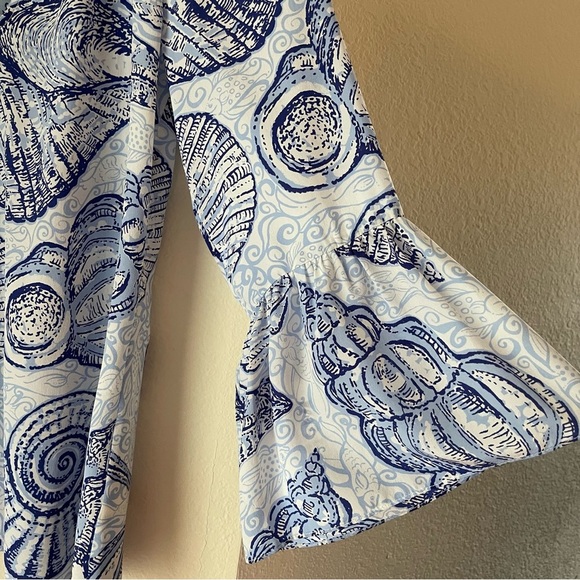 Lilly Pulitzer Matilda Silk Top Stuffed Shells Size XXS - Picture 2 of 16